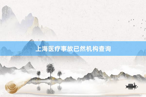 上海医疗事故已然机构查询